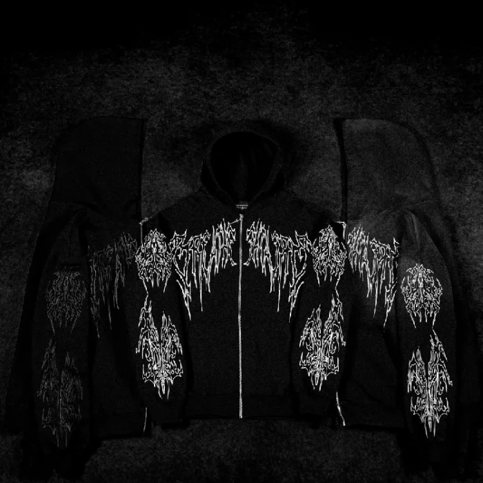 Abyssal Wraith Oversized Zip-up Hoodie [DARKNESS] || Official