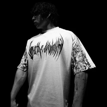 Breathe Divinity Hellfire Oversized T-Shirt [DIVINE WHITE]