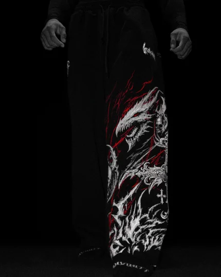 Breathedivinity Wyvern Uncuffed luxury sweatpants [HEAVENLY RED]