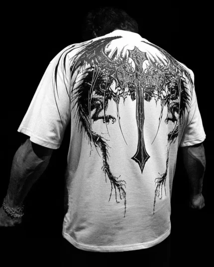 Breathe Divinity Hellfire Oversized T-Shirt [DIVINE WHITE]