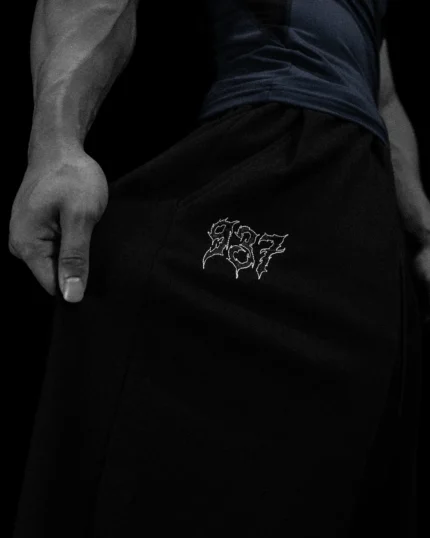 Essential Embroidery 937 Banana Shape Sweatpants [VOID BLACK]